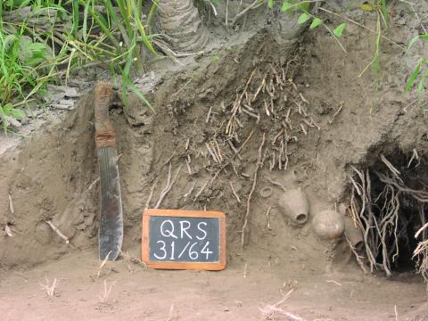 16th century pottery in situ