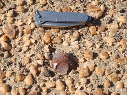 Artefact in situ with scale